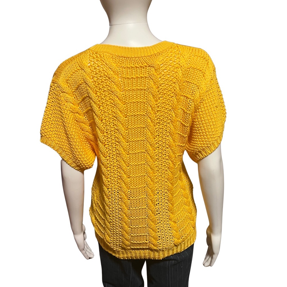 Textured Mustard Knit Sweater – Size S - Picture 6 of 7